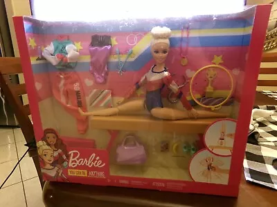 Barbie Gymnastics Playset With Doll And 15+ Accessories Twirling Gymnast Toy • $28