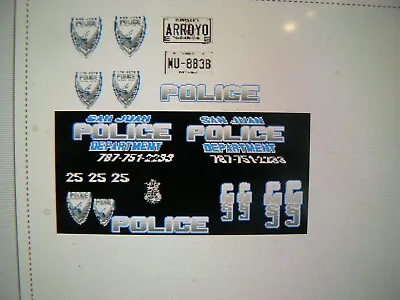 Puerto Rico San Juan Police Motorcycle Decals 1:18 Scale • $12.59