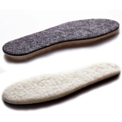 £4.69 • Buy Sheepskin Insoles Soft Warm Winter Thick Inner Soles Sheep Wool Shoes Boot Pad