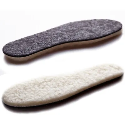 Sheepskin Insoles Soft Warm Winter Thick Inner Soles Sheep Wool Shoes Boot Pad • £4.69