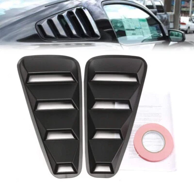 For 2005-14 Ford Mustang 1/4 Quarter Side Window Louvers Scoop Cover Vent Black • $21.50