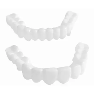 Snap On Upper＆Bottom Teeth Set False Teeth Denture Veneers Dental Tooth Cover • $8.36