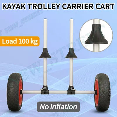 Kayak Trolley Canoe Scalable Aluminium Wheel Cart Boat Ski Carrier Foldable • $58.97