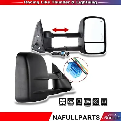 Power Heated Tow Mirrors Signal LH+RH For 03-07 GMC Chevy Silverado 1500 2500HD • $79.88