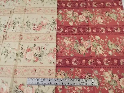 Fabric Lot-quilt Gate-mr 2140-12-mary Rose Collection-pink-beige Floral-2+ Yds** • $16