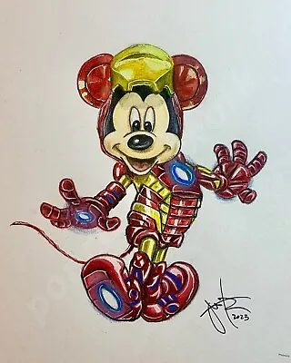 Iron Mouse (Iron Man Mickey Mouse Crossover) ORIGINAL Framed Art • $125