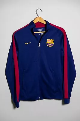 Nike FC Barcelona Barca Men's Football Soccer Track Zip Up Jacket Blue Size S • $31.24