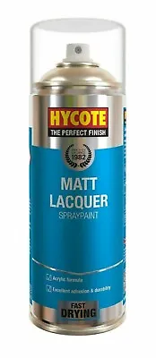 Hycote Clear Matt Lacquer Paint Spray 400ml Top Coat For Metal & Plastic Surface • £10.99