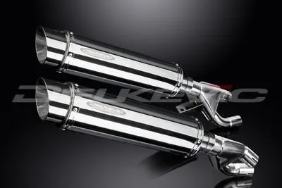 Delkevic 14  Stainless Round Slip On Mufflers - Yamaha VMAX 1984-2007 Exhaust • $515.99