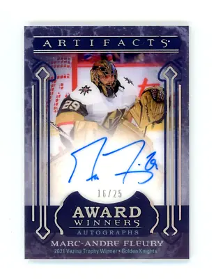 MARC-ANDRE FLEURY 2023-2024 UD Upper Deck Artifacts Award Winners Auto 16/25 SP • $179.99