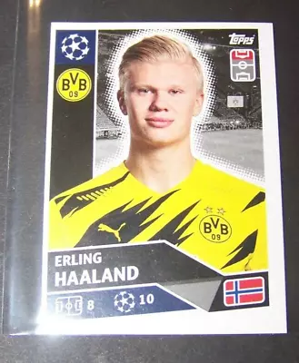 2020/2021 Topps UEFA Champions League Sticker Erling Haaland Card #DOR 18 NM-M • $2.50