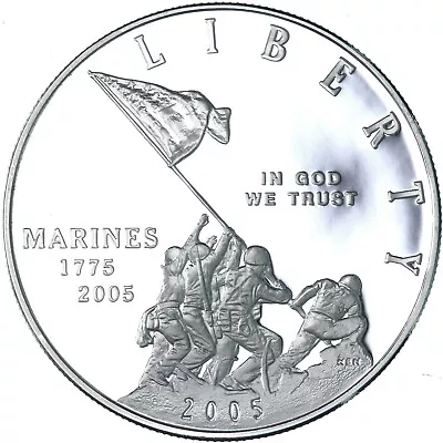 2005 P Marine Corps 230th Anniversary Proof 90% Silver Dollar See Pics Z798 • $74.79