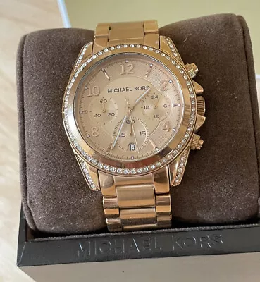 Michael Kors MK Blair Rose Gold Chronograph Watch MK5263 • $129