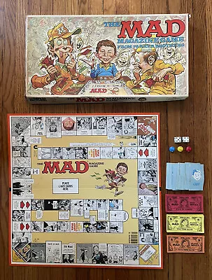 Vintage 1979 THE MAD MAGAZINE GAME Parker Brothers Incomplete #124 • $15