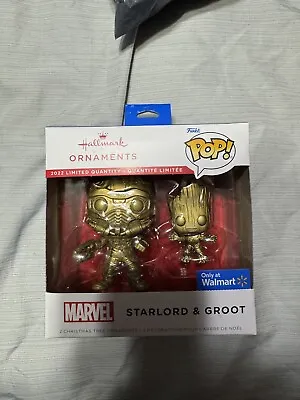 LIMITED Hallmark 2022 Funko Pop Starlord And Groot Marvel Christmas Ornament New • $10