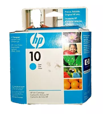 Genuine HP 10 Cyan Ink Cartridge C4841A Retail Box  New Never Used  HP C4841A • $25