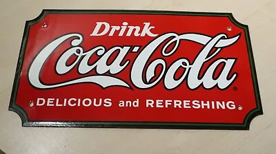 1990s  HEAVY ENAMEL COCA-COLA  Sign    Coke • £62.50