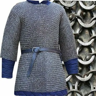 Chain Mail Round Riveted With Washer Shirt XXL Size Chain Mail Shirt • £167.17