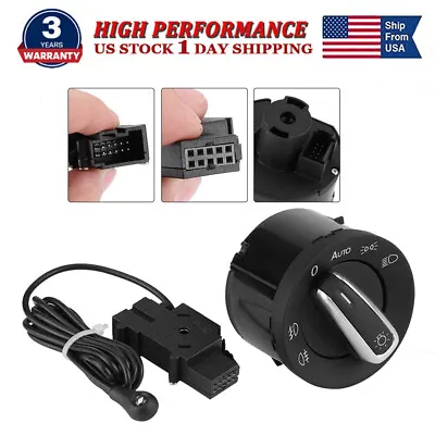 Headlight Fog Light Control Switch & Wiring Harness For VW Golf MK6 MK5 Jetta US • $20.57