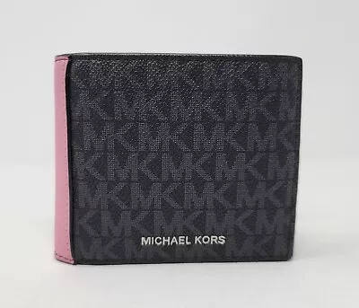 Michael Kors Cooper Signature Logo Billfold Wallet With Passcase • $69.99