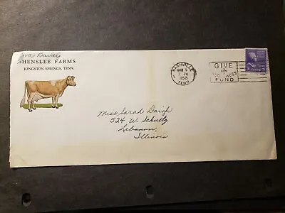 COW Corner Card 1952 Postal History Cover KINGSTON SPRINGS TENNESSEE TENN TN • $19.99