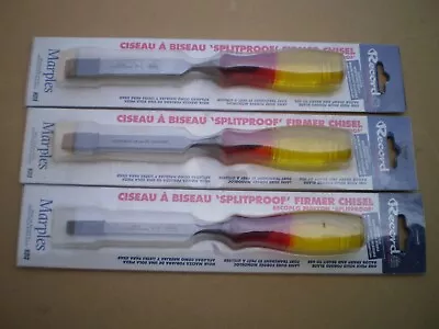 3 Firmer Chisels Record Marples Splitproof 5/8  1/2  3/8  New In Packaging • $75