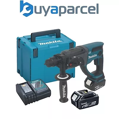 Makita DHR202RTJ 18V 2kg Lithium SDS Hammer Drill + 2 X 5.0 Batteries + Case • £284.99