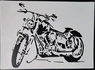 8 X9  Clear Plastic Stencil - Motorcycle (SC85)- • $5.50
