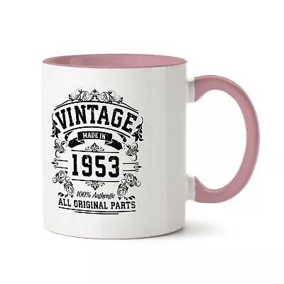 70th Birthday Gifts For Women Men-Vintage Parts 1953 Funny Mugs Novelty Presents • £8.97