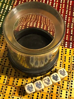 Vintage Unusual Dice Cup & Celluloid Poker Dice ( Lot Has Wear ) 022523@ • $33