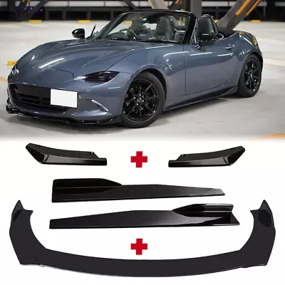 For Mazda 5 Glossy Black Front Bumper Spoiler Body Kit / Side Skirt /Rear Lip • $38.99