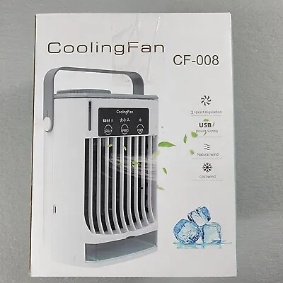 Mini Portable Cooling Fan Water Misting Air Conditioner LED Lighting USB-C • $29.99