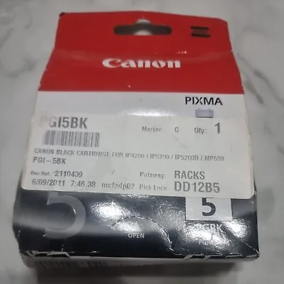 Genuine Original  Canon PGI - 5 BK PGI-5 Ink Cartridge Black PGBK PIXMA NEW  • £3.99