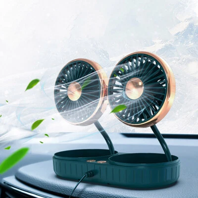 £5.99 • Buy 4 Dual/Single Head Car Cooler Fan USB Cooling Fan Auto Desktop Home Office Table