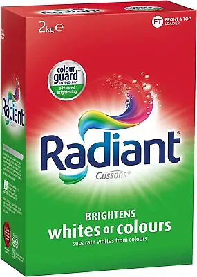 Radiant Brilliant Whites Sharper Colours Front & Top Loader Laundry Powder 2kg • $13.95