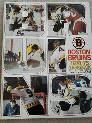 Boston Bruins Vintage 1974-75 Yearbook With A Team Poster • $50