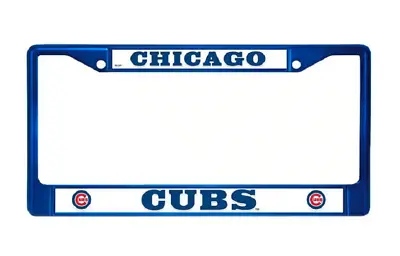 CHICAGO CUBS MLB Baseball Chrome Blue Auto Car License Plate Frame • $16.95