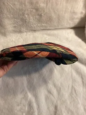 Vintage Red Green Plaid Wool Cabbie Hat Cap (B1) • $20