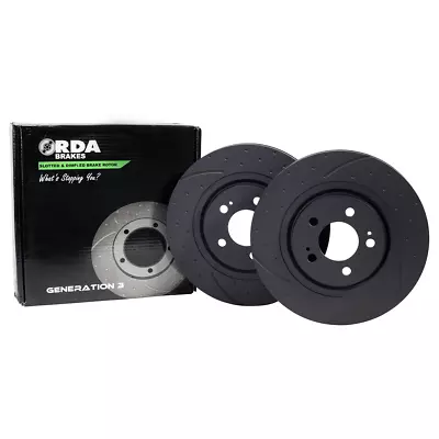 RDA Slotted And Dimpled Brake Rotor Pair 250.5mm Rear RDA534D • $139.95