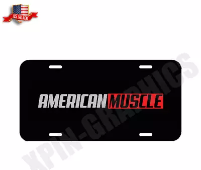 American Muscle Black Aluminum License Plate Tag Custom USDM Car Truck SUV • $16.99