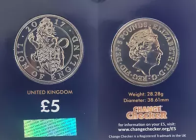 2017 Lion Of England Queen's Beasts £5 • £11.99