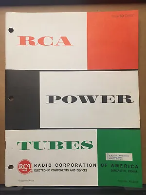 Vtg RCA Power Tubes Catalog 1963 Applications Data Manual 8122 801A • $17.98