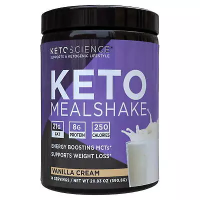 Keto Science Ketogenic Meal Shake Vanilla Dietary Supplement20.7 Oz14 Servings • $20.22