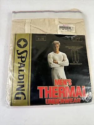 Vintage Spalding Men’s Thermal Underwear Size Large 38-40 Ankle Length Fly Front • $17