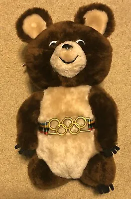 Vintage 1979 DAKIN MISHA MOSCOW OLYMPIC GAMES PLUSH BEAR WITH TAG • $25