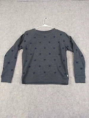 Levis Sweatshirt Womens Small Gray Stars Embroidered Long Sleeve Crew Neck • $7.38