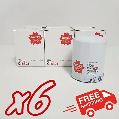 6x Pack Of Sakura C-1821 Oil Filters - Equivalent Of Ryco Z547 • $50