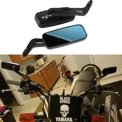 For Yamaha V Star 1300 1100 950 650 Black Motorcycle Rectangle Rearview Mirrors • $39.06