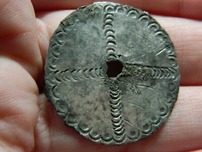 £0.99 • Buy Viking Hammered Silver Roundel / Mount Shield / Belt ?? Metal Detecting Detector