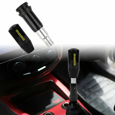 MOMO Black Carbon Fiber Automatic Gear Shift Knob Shifter Lever Head Universal  • $21